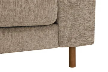 Scandi Dyp 4-seters sofa med sjeselong venstre i chenille - Mørk beige - Møbler - Sofaer - Sofaer med sjeselong - 4 seters sofa med divan