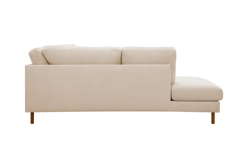 Scandi Dyp 4-seters sofa med sjeselong venstre i Kordfløyel - Beige - Møbler - Sofaer - Sofaer med sjeselong - 4 seters sofa med divan