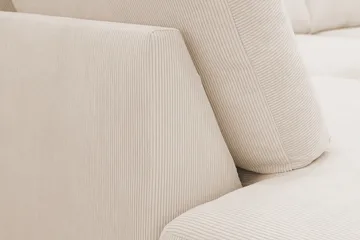 Scandi Dyp 4-seters sofa med sjeselong venstre i Kordfløyel - Beige - Møbler - Sofaer - Sofaer med sjeselong - 4 seters sofa med divan