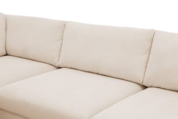 Scandi Dyp 4-seters sofa med sjeselong venstre i Kordfløyel - Beige - Møbler - Sofaer - Sofaer med sjeselong - 4 seters sofa med divan