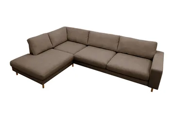 Scandi Dyp 4-seters sofa med sjeselong venstre i Kordfløyel - Brun - Møbler - Sofaer - Sofaer med sjeselong - 4 seters sofa med divan