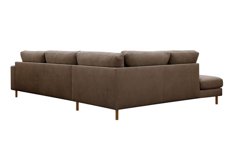 Scandi Dyp 4-seters sofa med sjeselong venstre i Kordfløyel - Brun - Møbler - Sofaer - Sofaer med sjeselong - 4 seters sofa med divan