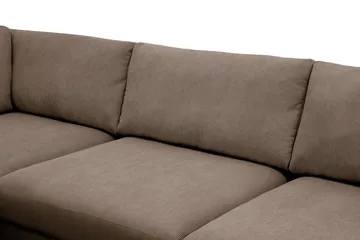 Scandi Dyp 4-seters sofa med sjeselong venstre i Kordfløyel - Brun - Møbler - Sofaer - Sofaer med sjeselong - 4 seters sofa med divan