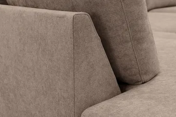 Scandi Dyp 4-seters sofa med sjeselong venstre i stoff - Mørkebrun - Møbler - Sofaer - Sofaer med sjeselong - 4 seters sofa med divan