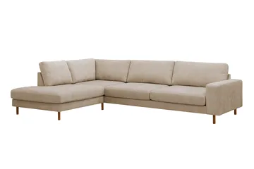 Scandi Dyp 4-seters sofa med sjeselong venstre i stoff - Møbler - Sofaer - Sofaer med sjeselong - 4 seters sofa med divan