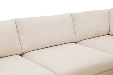 Scandi dyp 4-seters sofa med sjeselong på høyre side i kordfløyel - Beige - Møbler - Sofaer - Sofaer med sjeselong - 4 seters sofa med divan