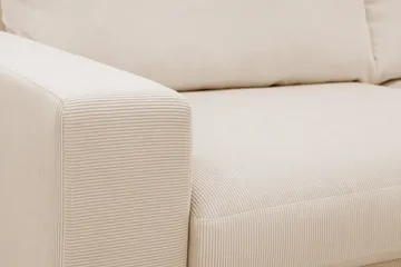 Scandi dyp 4-seters sofa med sjeselong på høyre side i kordfløyel - Beige - Møbler - Sofaer - Sofaer med sjeselong - 4 seters sofa med divan