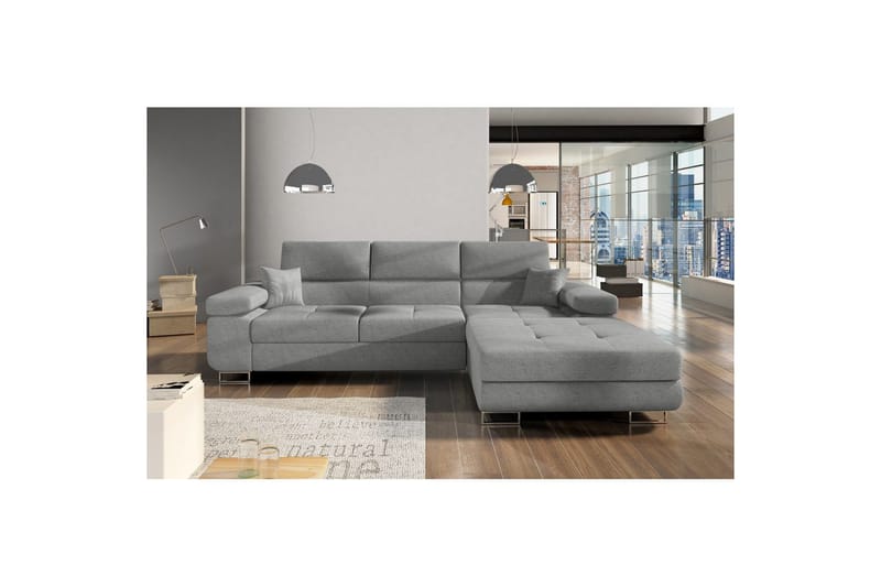 Seksjon Eltap Armando 289x85x203 cm - Gusto 88, Grå, Høyre - Møbler - Sofaer - Sofaer med sjeselong - 3 seters sofa med divan