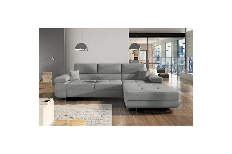 Seksjon Eltap Armando 289x85x203 cm - Gusto 88, Grå, Høyre - Møbler - Sofaer - Sofaer med sjeselong - 3 seters sofa med divan
