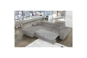 Seksjon Eltap Armando 289x85x203 cm - Jarell 03, Lys Grå, Venstre - Møbler - Sofaer - Sofaer med sjeselong - 3 seters sofa med divan