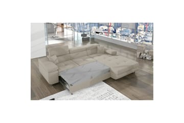 Seksjon Eltap Armando 289x85x203 cm - Jarell 18, Lys Beige, Høyre - Møbler - Sofaer - Sofaer med sjeselong - 3 seters sofa med divan