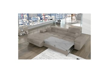 Seksjon Eltap Armando 289x85x203 cm - Jarell 20, Beige, Venstre - Møbler - Sofaer - Sofaer med sjeselong - 3 seters sofa med divan