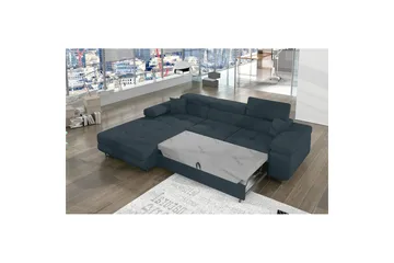 Seksjon Eltap Armando 289x85x203 cm - Jarell 38, Blå, Venstre - Møbler - Sofaer - Sofaer med sjeselong - 3 seters sofa med divan