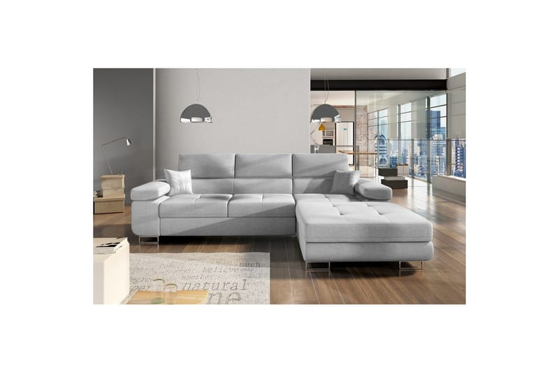 Seksjon Eltap Armando 289x85x203 cm - Sawana 21, Grå, Høyre - Møbler - Sofaer - Sofaer med sjeselong - 3 seters sofa med divan