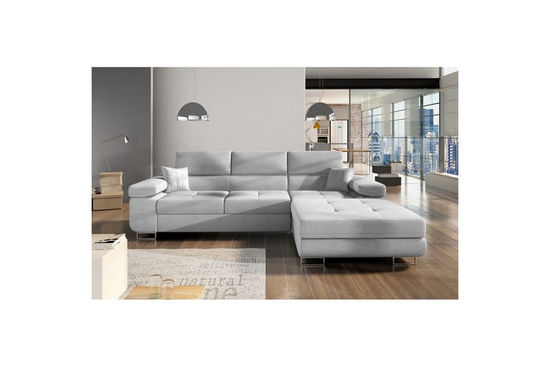 Seksjon Eltap Armando 289x85x203 cm - Sawana 21, Grå, Høyre - Møbler - Sofaer - Sofaer med sjeselong - 3 seters sofa med divan