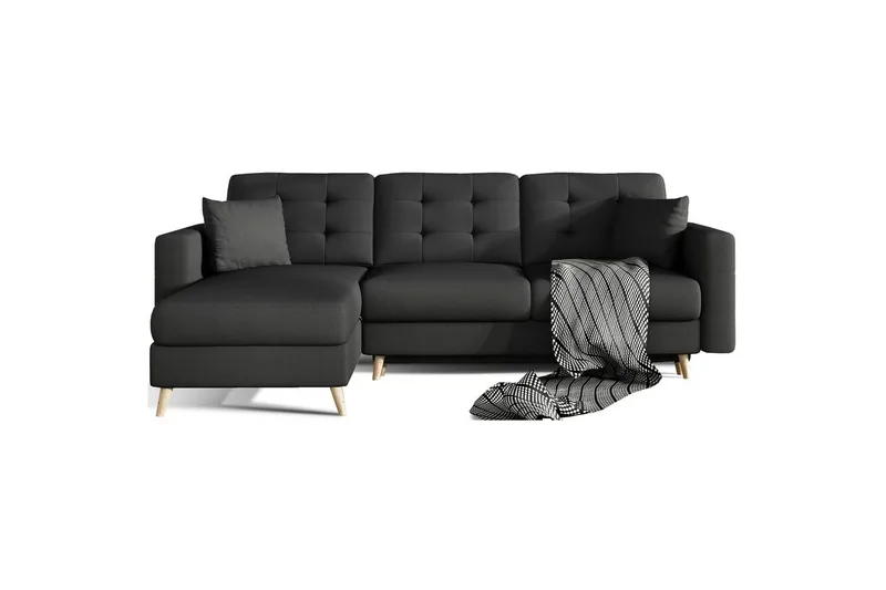 Seksjon Eltap Asgard L 248x93x162 cm, Sawana 14, Svart
