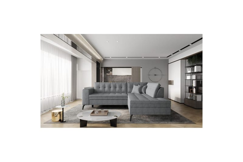 Seksjon Eltap Lanvin 260x210x93 cm - Gojo 5, Høyre - Møbler - Sofaer - Sofaer med sjeselong - 4 seters sofa med divan