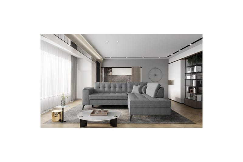 Seksjon Eltap Lanvin 260x210x93 cm - Gojo 5, Høyre - Møbler - Sofaer - Sofaer med sjeselong - 4 seters sofa med divan