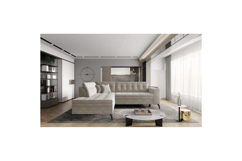 Seksjon Eltap Lanvin 260x210x93 cm - Sola 18, Venstre - Møbler - Sofaer - Sofaer med sjeselong - 4 seters sofa med divan
