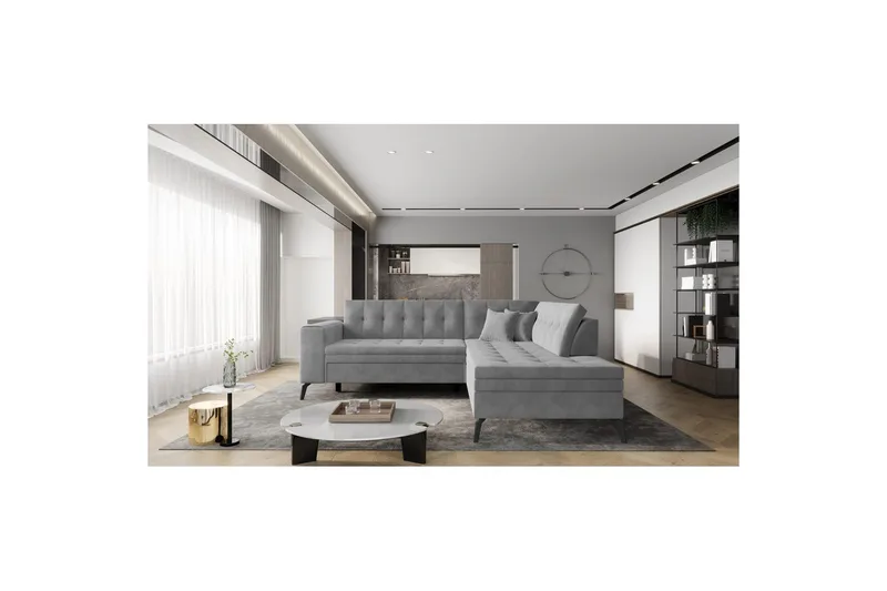 Seksjon Eltap Lanvin 260x210x93 cm - Sola 4, Høyre - Møbler - Sofaer - Sofaer med sjeselong - 4 seters sofa med divan