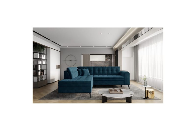 Seksjon Eltap Lanvin 260x210x93 cm - Velvetmat 40, Venstre - Møbler - Sofaer - Sofaer med sjeselong - 4 seters sofa med divan