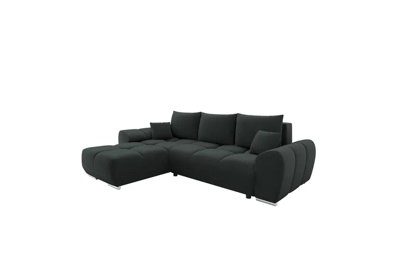 Simerly Sofa med Divan 3-seter, Svart