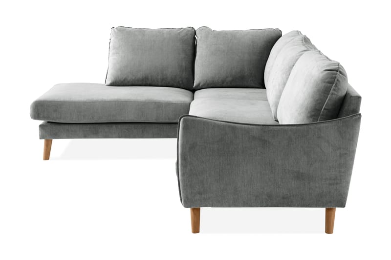 Sjeselongsofa Colt Lyx Venstre - Grå/Eik - 4 seters sofa med divan - Sofaer med sjeselong