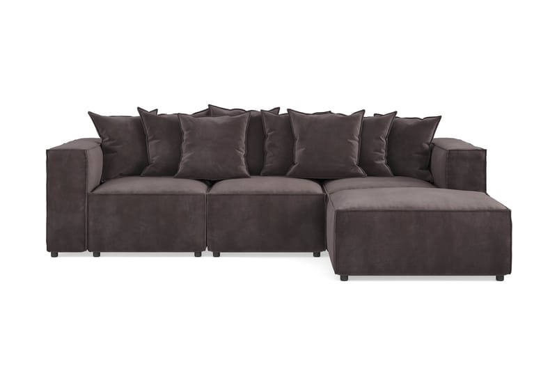 Sofa 3-seters m. Divan Narender - Grå - 3 seters sofa med divan - Sofaer med sjeselong