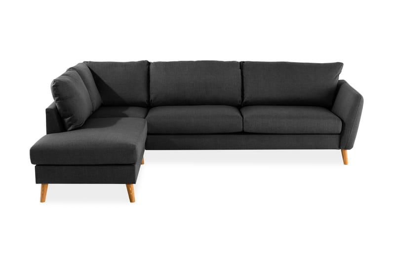 Sofa Colt 3-seter med Sjeselong Venstre - Svart - 3 seters sofa med divan - Sofaer med sjeselong