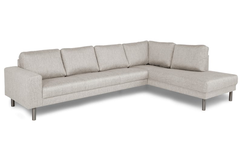Sofa Erstavik Large med Sjeselong Høyre - Beige - Sofaer med sjeselong