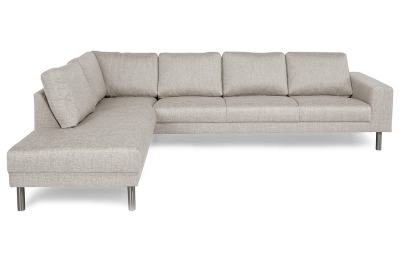Sofa Erstavik med Sjeselong Large Venstre - Beige - Sofaer med sjeselong