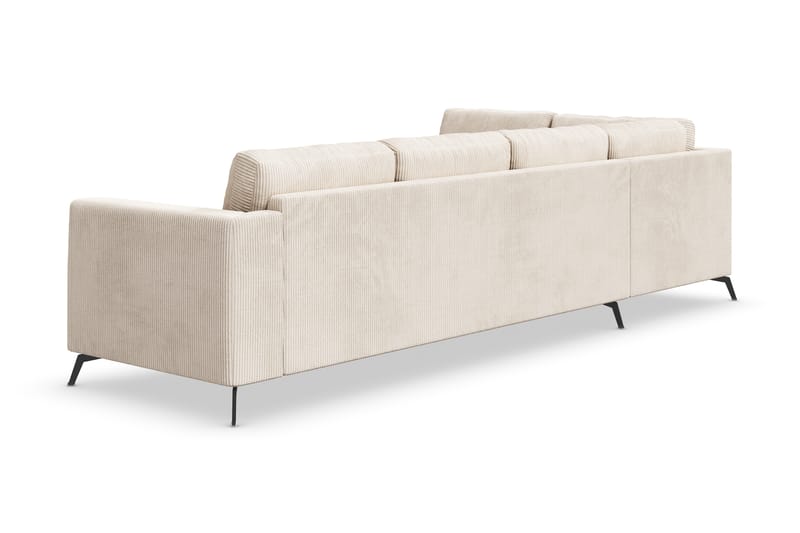 Sofa Friday Lyx 4-seter med Sjeselong Venstre - Beige - Sofaer med sjeselong