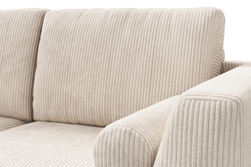 Sofa Friday Lyx 4-seter med Sjeselong Venstre - Beige - Sofaer med sjeselong