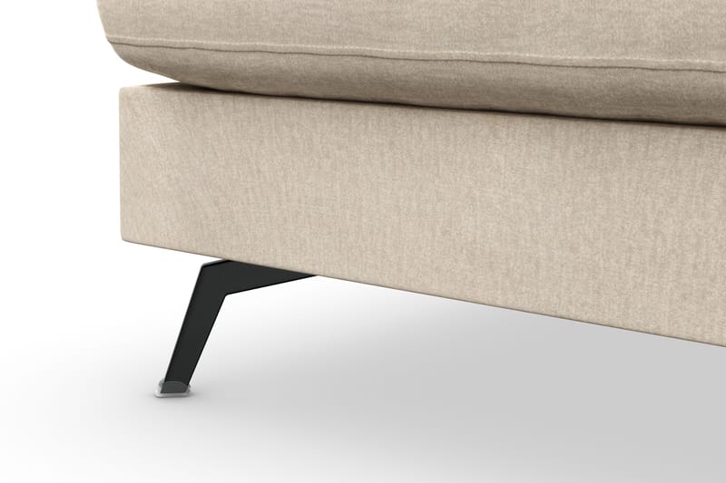 Sofa Friday Lyx 4-seter med Sjeselong Venstre - Beige/Fløyel - Møbler - Sofaer - Sofaer med sjeselong - 4 seters sofa med divan