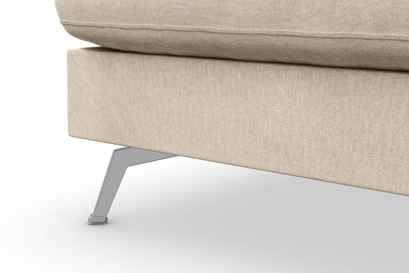 Sofa Friday Lyx 4-seter med Sjeselong Venstre - Beige/Fløyel - Møbler - Sofaer - Sofaer med sjeselong - 4 seters sofa med divan