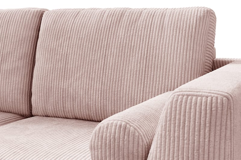 Sofa Friday Lyx 4-seter med Sjeselong Venstre - Rosa - Sofaer med sjeselong