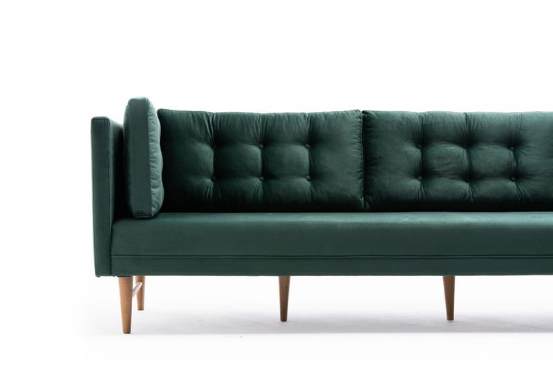 Sofa m. Divan Cote 4-seters - Grønn - 4 seters sofa med divan - Sofaer med sjeselong