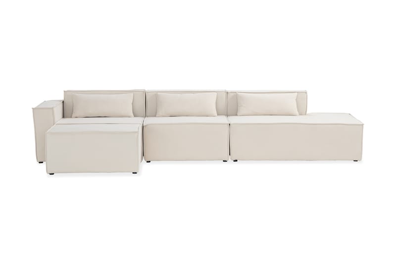 Sofa m. Divan Ketan 3-seters - Beige - 3 seters sofa med divan - Sofaer med sjeselong