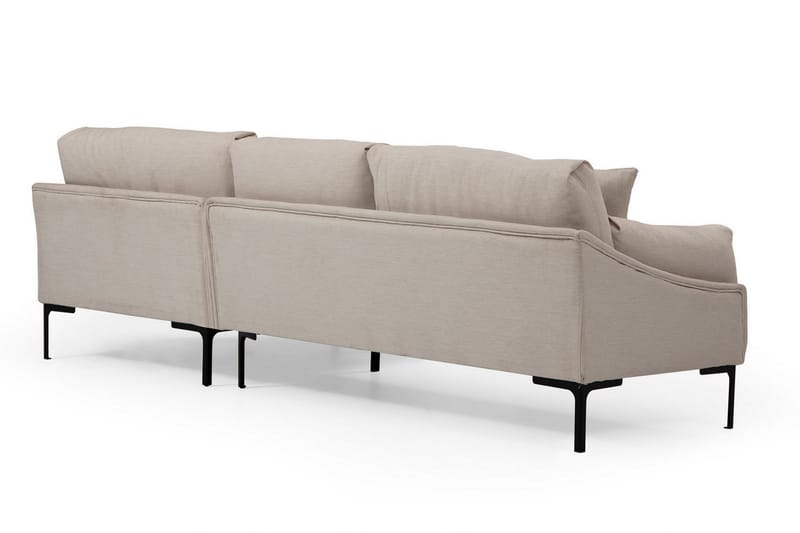 Sofa m. Divan Lumsden 4-seters - Krem - 4 seters sofa med divan - Sofaer med sjeselong