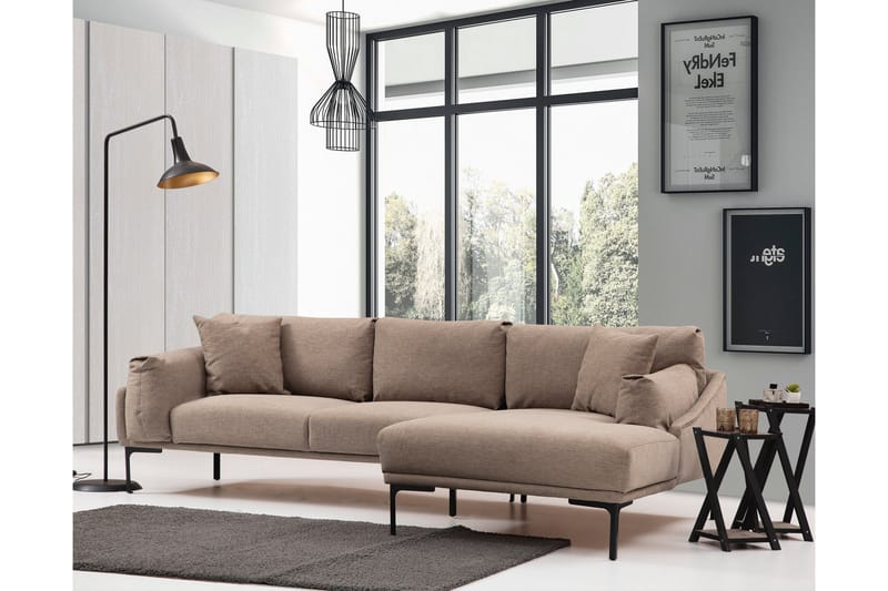 Sofa m. Divan Lumsden 4-seters - Mocha - 4 seters sofa med divan - Sofaer med sjeselong