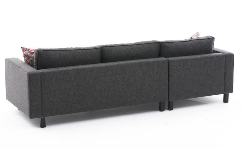 Sofa m. Divan Vivianna 4-seters - Antrasitt - 4 seters sofa med divan - Sofaer med sjeselong