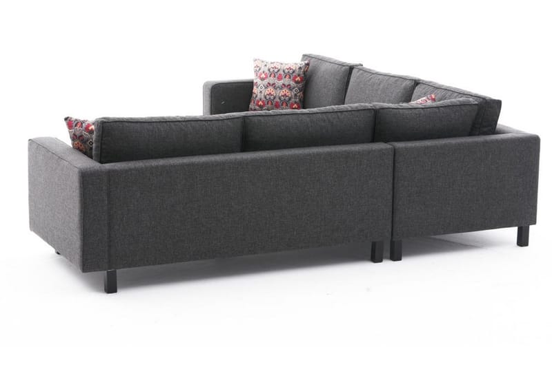 Sofa m. Divan Vivianna 4-seters - Antrasitt - 4 seters sofa med divan - Sofaer med sjeselong