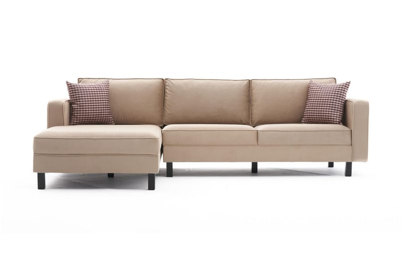 Sofa m. Divan Vivianna 4-seters - Beige - 4 seters sofa med divan - Sofaer med sjeselong