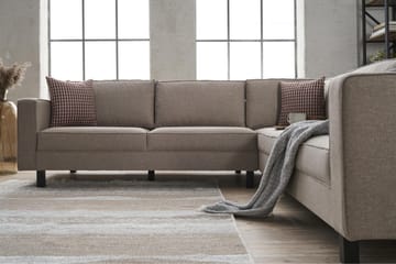 Sofa m. Divan Vivianna 4-seters - Krem - Møbler - Sofaer - Sofaer med sjeselong - 4 seters sofa med divan