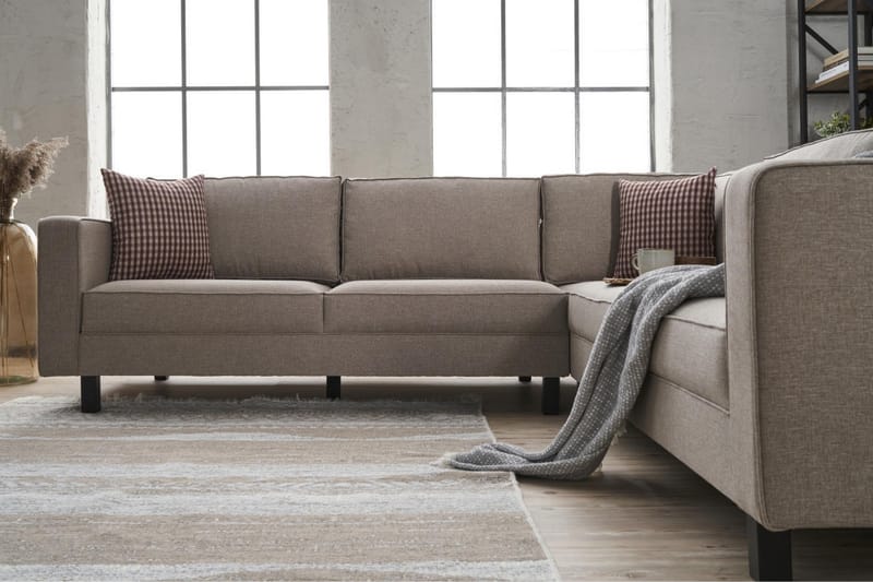 Sofa m. Divan Vivianna 4-seters - Krem - Møbler - Sofaer - Sofaer med sjeselong - 4 seters sofa med divan