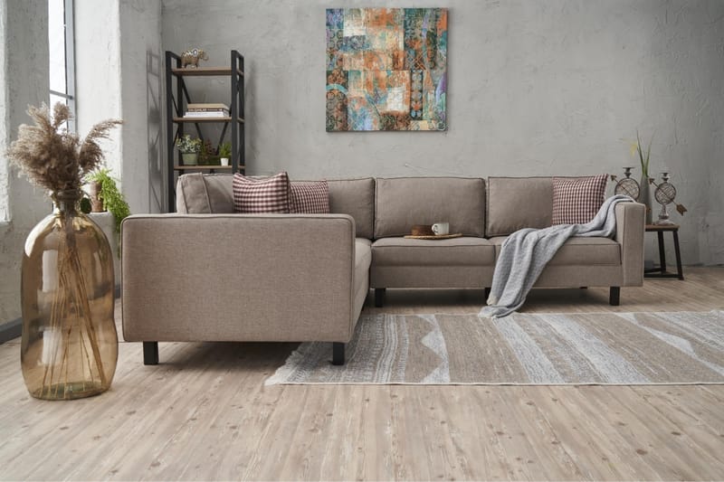 Sofa m. Divan Vivianna 4-seters - Krem - Møbler - Sofaer - Sofaer med sjeselong - 4 seters sofa med divan