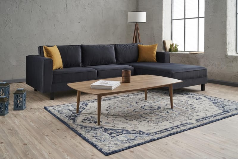 Sofa m. Divan Vivianna 4-seters - Mørkegrå - Møbler - Sofaer - Sofaer med sjeselong - 4 seters sofa med divan