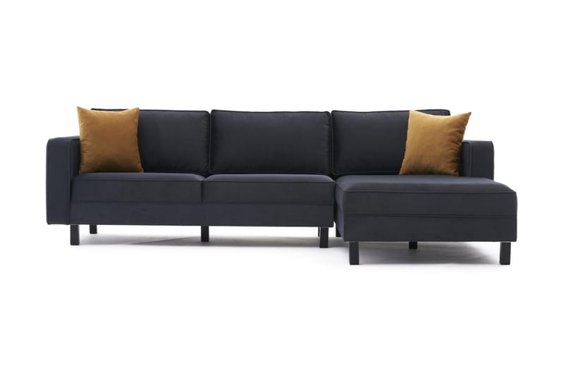Sofa m. Divan Vivianna 4-seters - Mørkegrå - Møbler - Sofaer - Sofaer med sjeselong - 4 seters sofa med divan