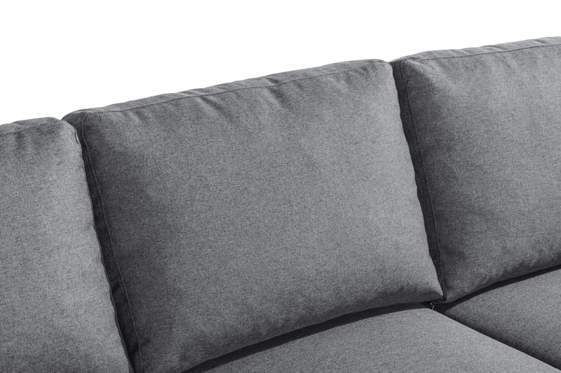 Sofa Malley 3-seter med Divan Vendbar - Lysgrå - 3 seters sofa med divan - Sofaer med sjeselong