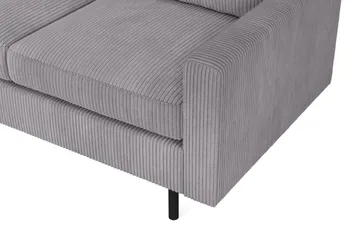 Peppe 4-seters Venstrevendt L-formet Sjeselongsofa i Manchester - Mørk grå - Møbler - Sofaer - Sofaer med sjeselong - 4 seters sofa med divan